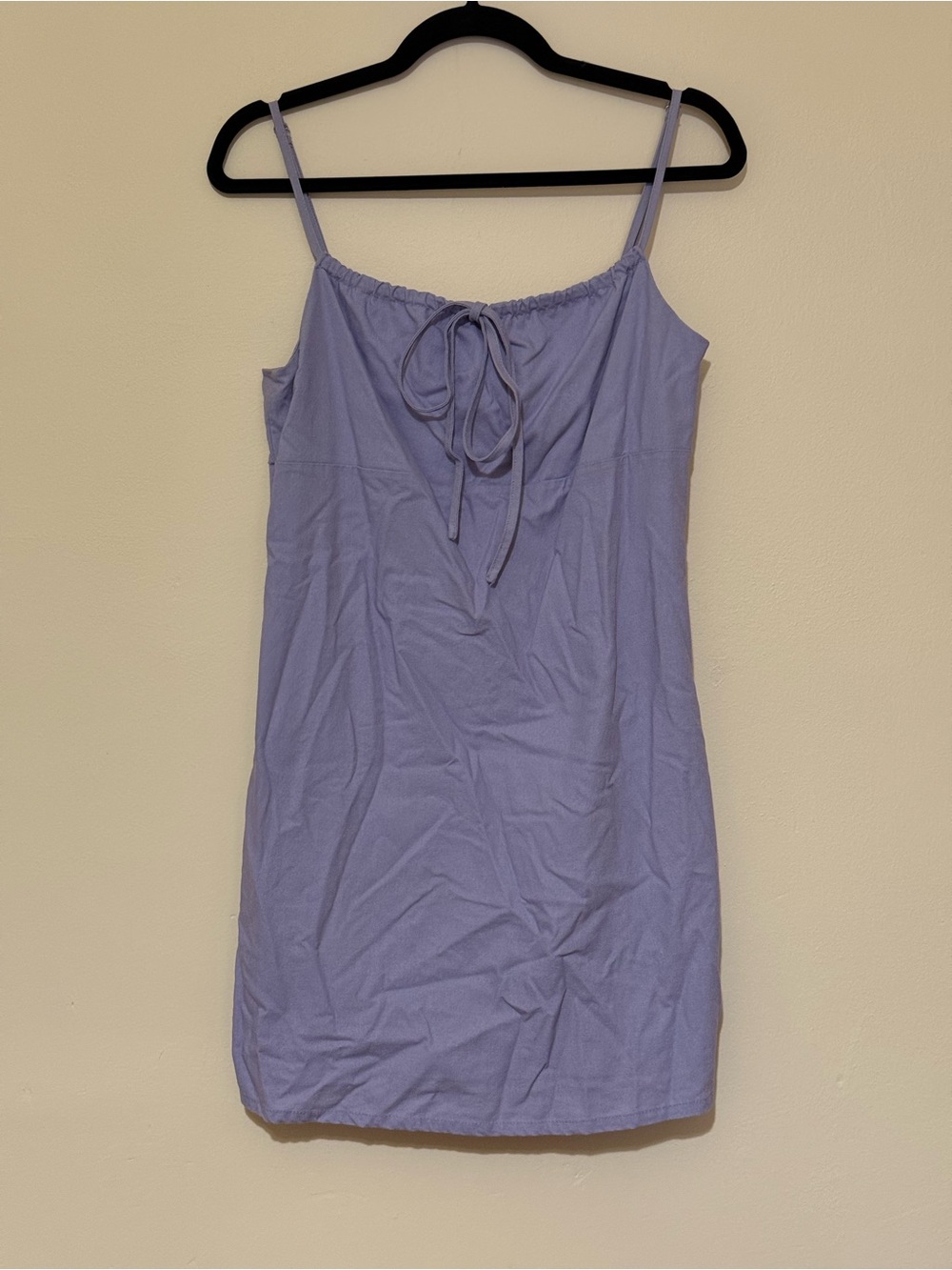 Lilac Spaghetti-Strap Mini Dress